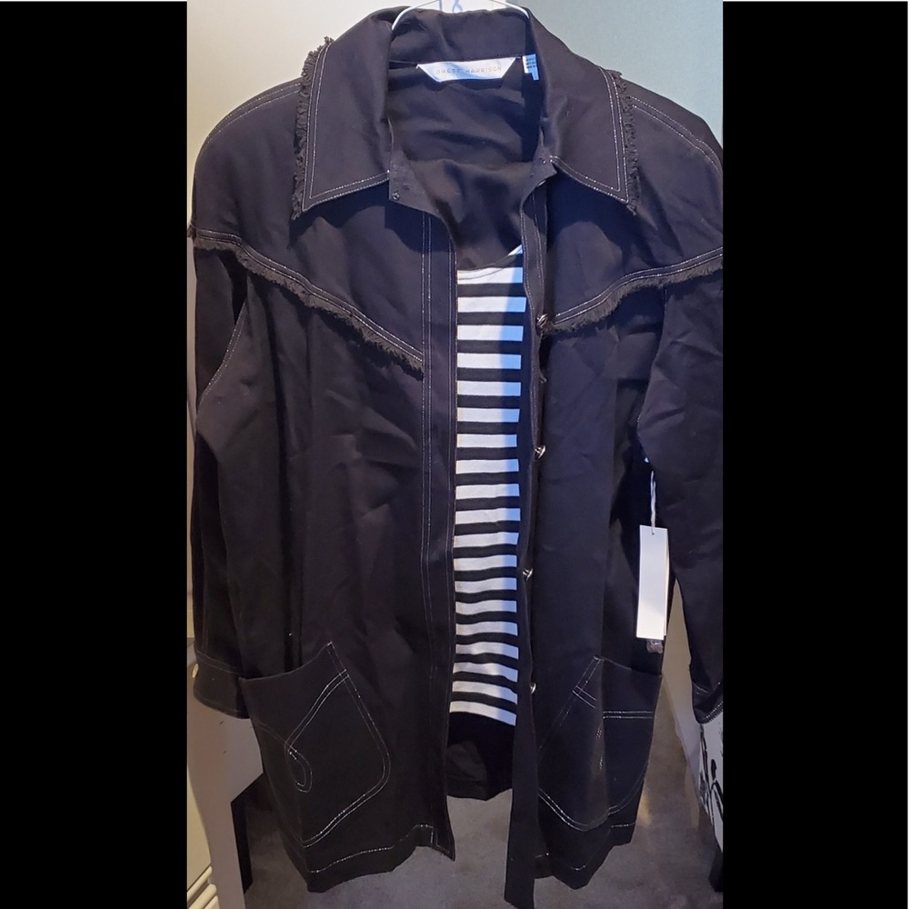 NWT Vintage Brett Harrison Cotton 3 pieces size 12 black & silver